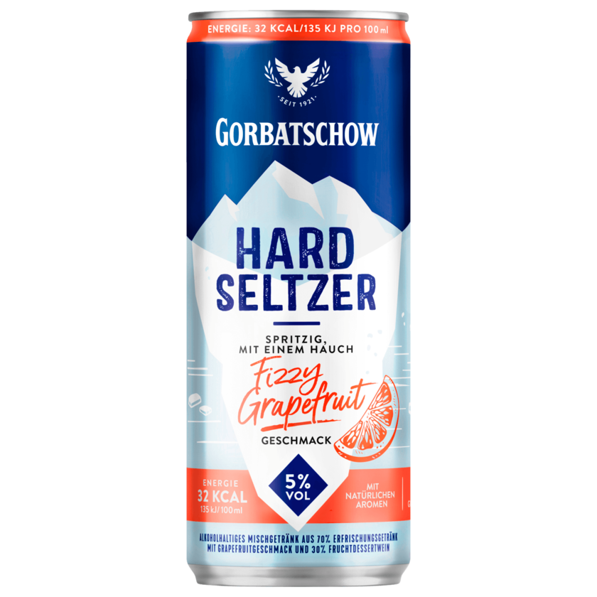 Gorbatschow Hard Seltzer Fizzy Grapefruit 0,33l